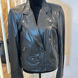Truth and Pride Textured Black Leather Jacket